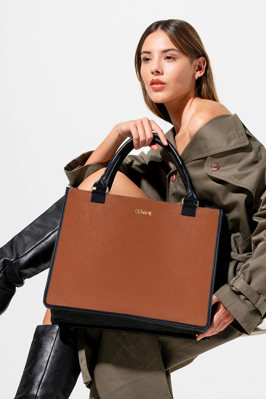 Bolso de mano de piel Coralie