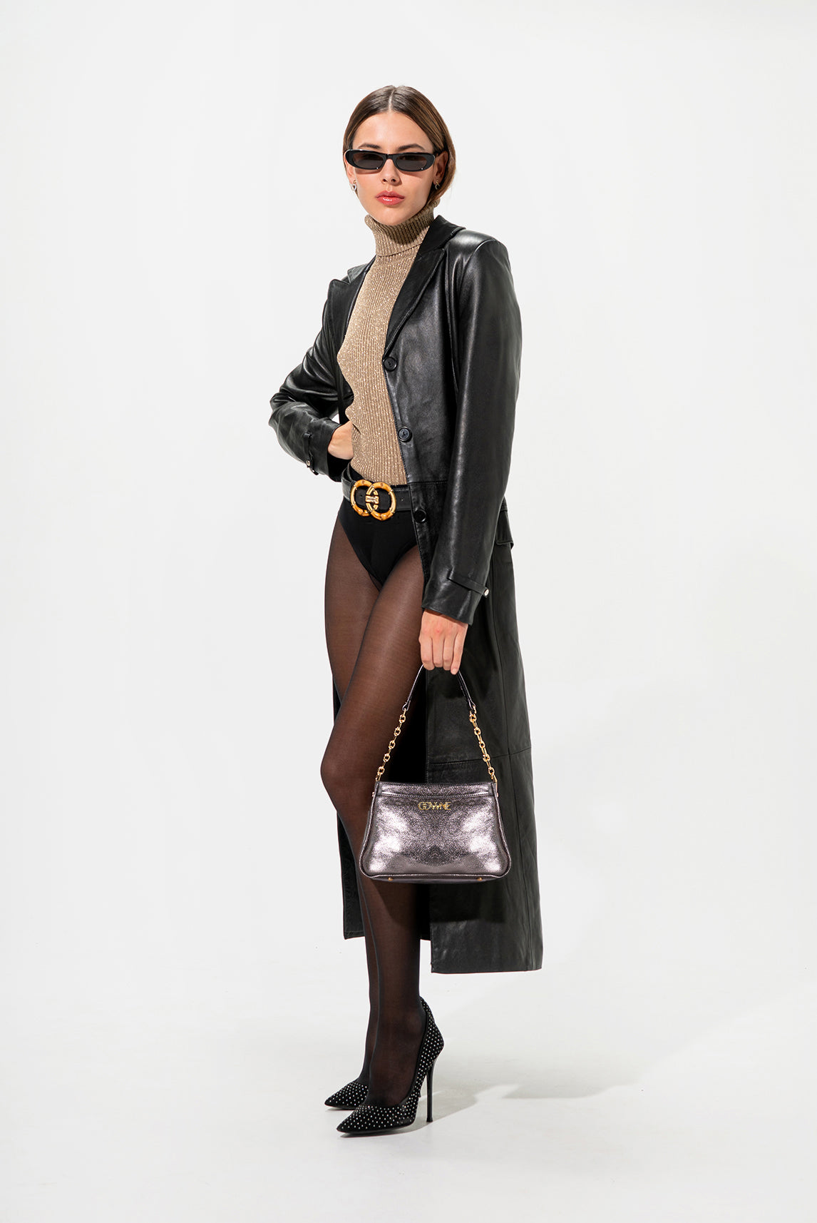 Tina Bolsa de Hombro de Cuero