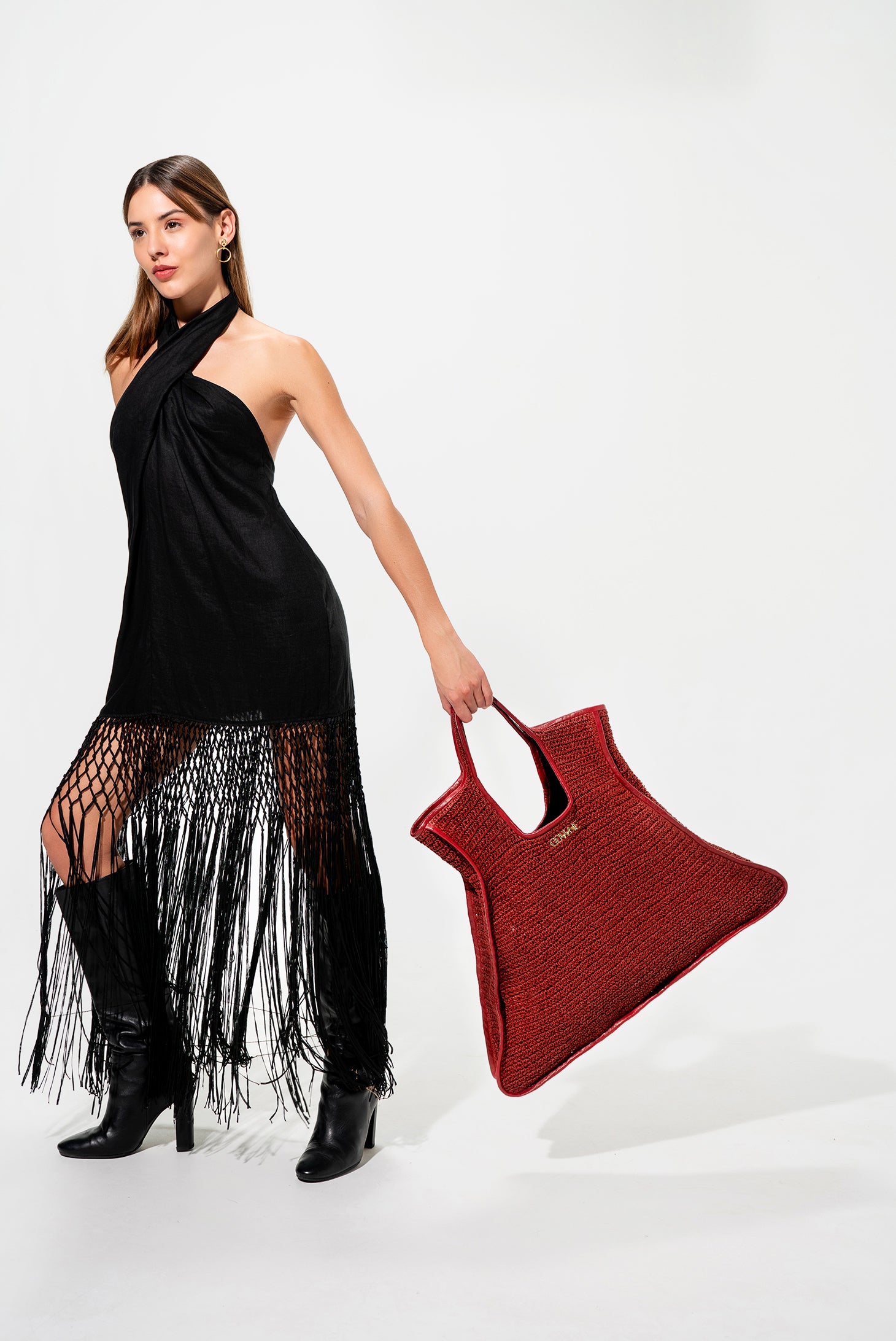 Isa Handmade Raffia Tote Bag view 4