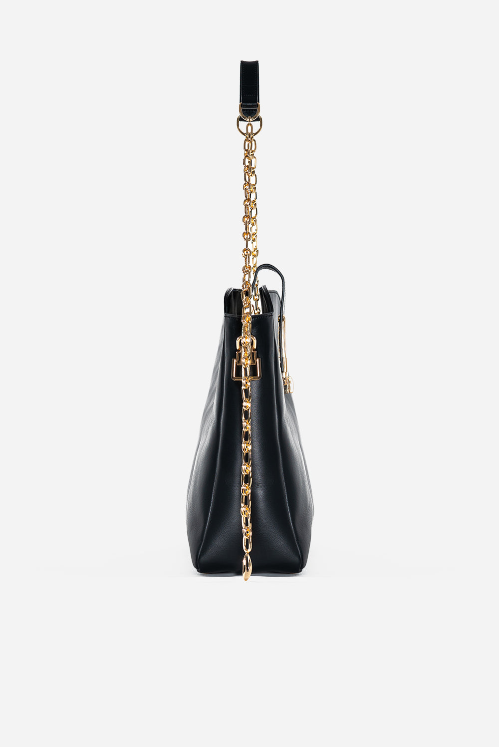 Alice Black Leather Tote Bag