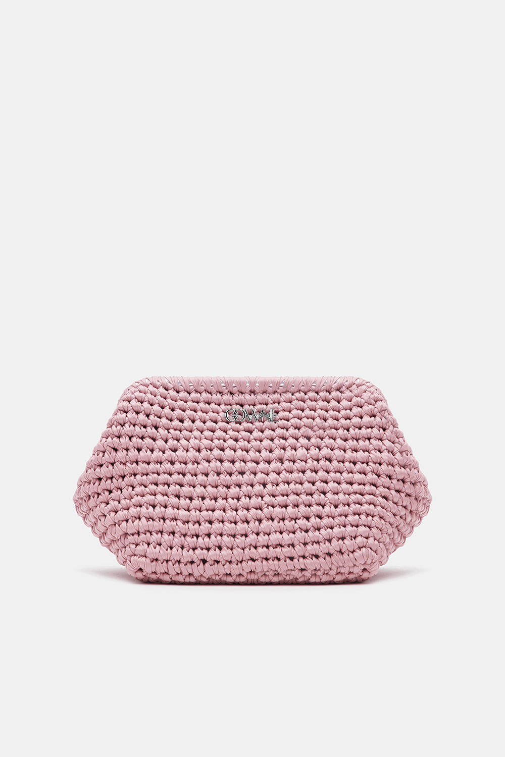 Indira Knitted Faux Leather Clutch Bag