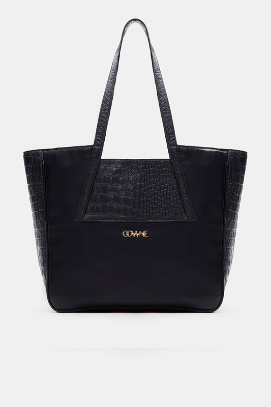 Sonya Croc-Embossed Leather Tote Bag