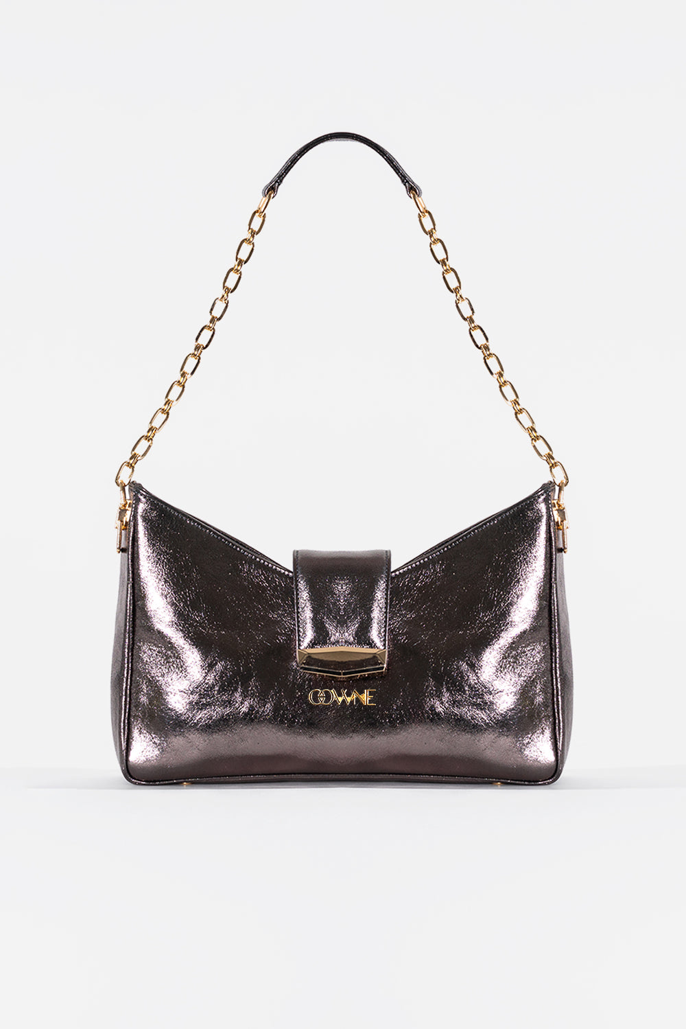Stella Metallic Leather Shoulder Bag