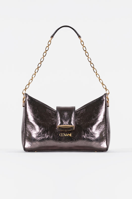 Stella Metallic Leather Shoulder Bag